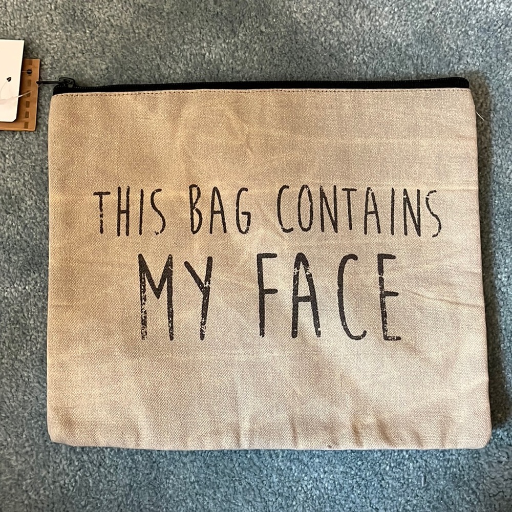 Canvas Witty Makeup Bag Pouch NWT